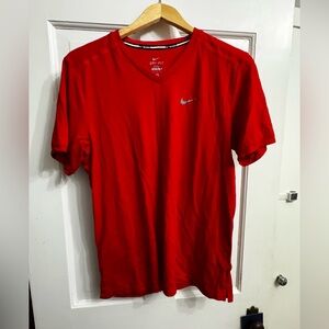 Nike Running Dri-Fit V Neck Short-Sleeve